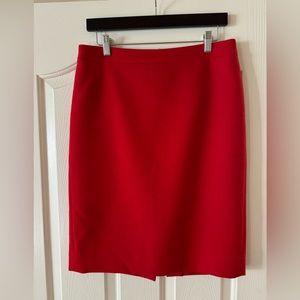 J Crew pencil skirt. Red wool. Beautiful fit.